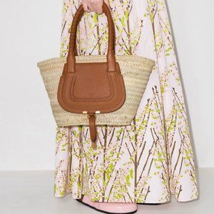 CHLOE Marcie Medium Raffia Tote Bag